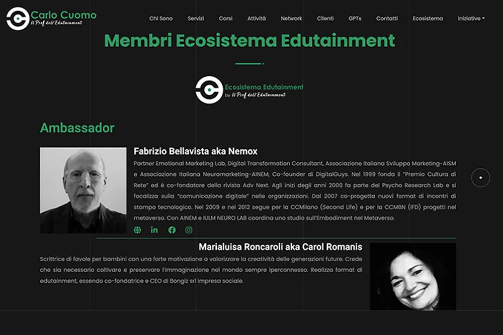 membri ecosistema edutainment